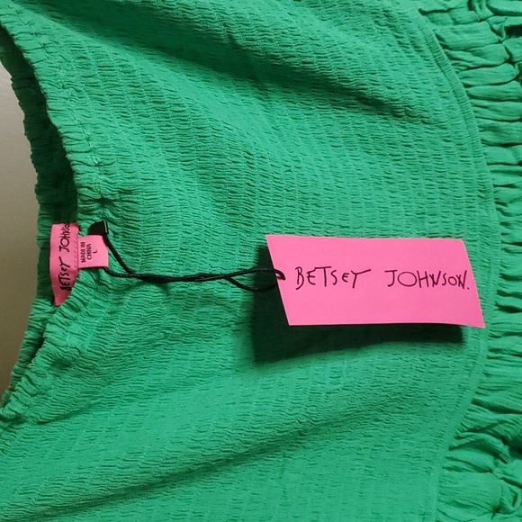 Betsey Johnson Rosie Strapless Tiered Mini Dress Green - Picture 5 of 16